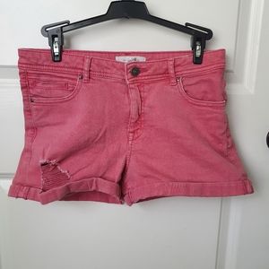 Light pink jean shorts